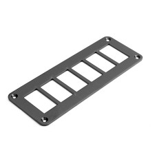 Алюминиевая панель на 6 переключателя