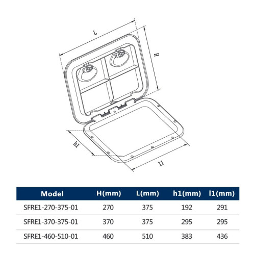 Люк доступа 375x370 Seaflo SFRE1-370-375-01
