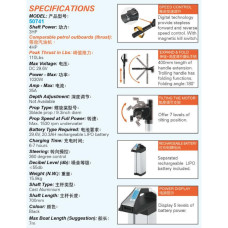 Электромотор Haswing Ultima 3.0 50741 110Lbs с аккумулятором 20,3А(29.6V)аналог 50Ан 12В + зарядка HE-50741