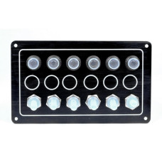 Панель на 6 переключателей Тайвань 10062-BK