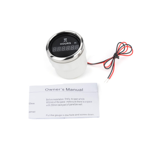 Цифровой счетчик моточасов I GAUGE 52MM (черный) LED дисплей купить по оптовой цене с доставкой в магазине Ellada.com.ua