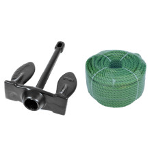 Комплект Якорь Navy PE 20lbs 9кг + 30м 8мм синяя или зеленая