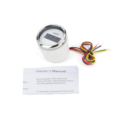 Цифровой амперметр I GAUGE 52MM с функцией предупреждения (белый) LED дисплей