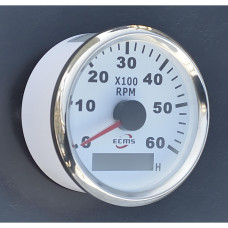 Тахометр со счетчиком моточасов ECMS (белый) 900-00011