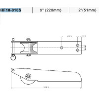 Роульс 9? (228MM)X 2?(52MM) HF10-010S Роульс 9? (228MM)X 2?(52MM) HF10-010S