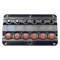 Панель на 6 переключателей Тайвань 10026-BK Панель на 6 переключателей Тайвань 10026-BK