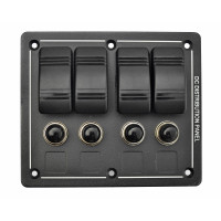 Панель на 4 переключателя автомат 86х102мм ROCKERS HF60-104B