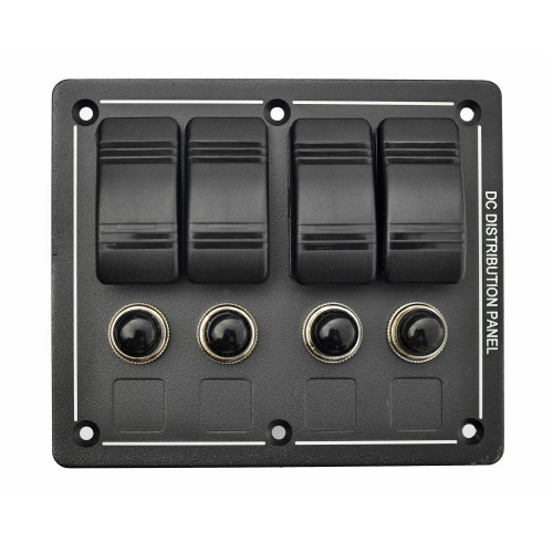 Панель на 4 переключателя автомат 86х102мм ROCKERS HF60-104B