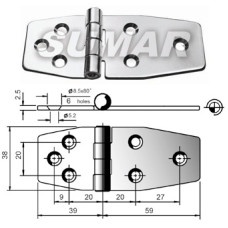 Петля нерж. S444000 Петля нерж. S444000