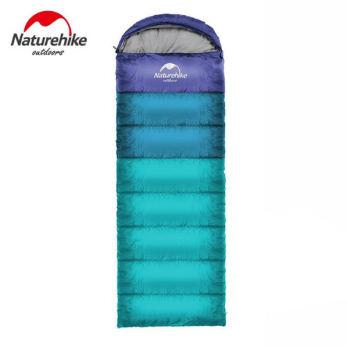 Спальный мешок с капюшоном Nature Hike U280 (190+30)x75см, вес 1,2кг, 5-10? синий купить по оптовой цене с доставкой в магазине Ellada.com.ua