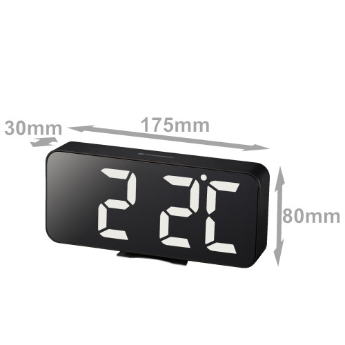 Часы настольные Bresser MyTime Echo FXL Black (8010072CM3WHI)