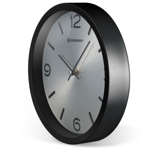 Часы настенные Bresser MyTime Silver Edition Wall Clock Black (8020316CM3000)