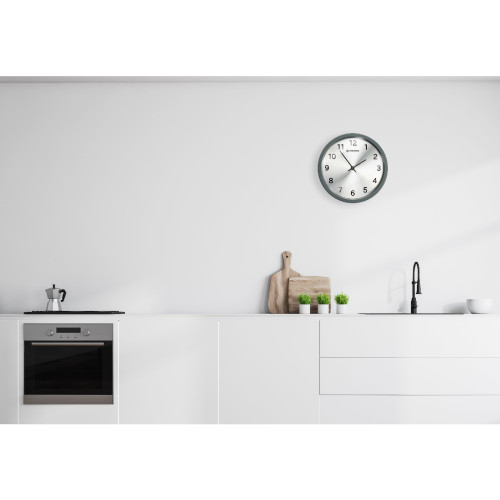 Часы настенные Bresser MyTime Silver Edition Symbol Matte Graphite (8020314UJT000)