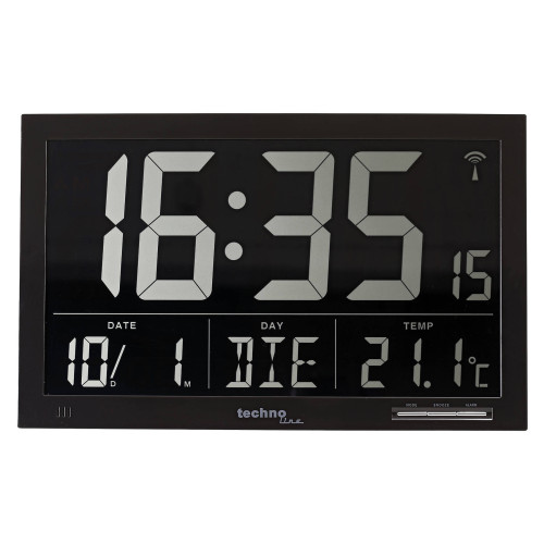 Часы настенные Technoline WS8007 Black (WS8007)