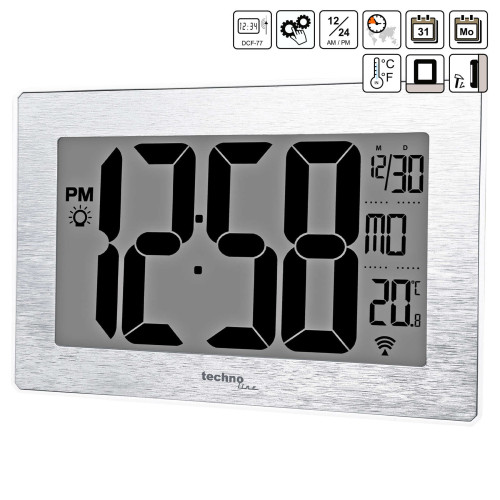 Часы настенные Technoline WS8019 Silver (WS8019)
