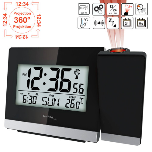 Часы проекционные Technoline WT536 Black (WT536)