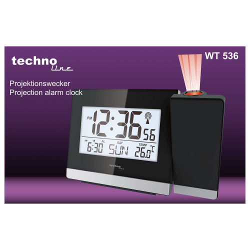 Часы проекционные Technoline WT536 Black (WT536)