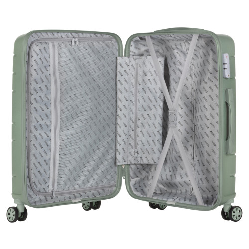Чемодан TravelZ Big Bars (M) Olive Green