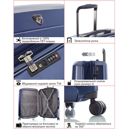 Чемодан Heys EcoCase (M) Grey (10133-0013-26) Чемодан Heys EcoCase (M) Grey (10133-0013-26)