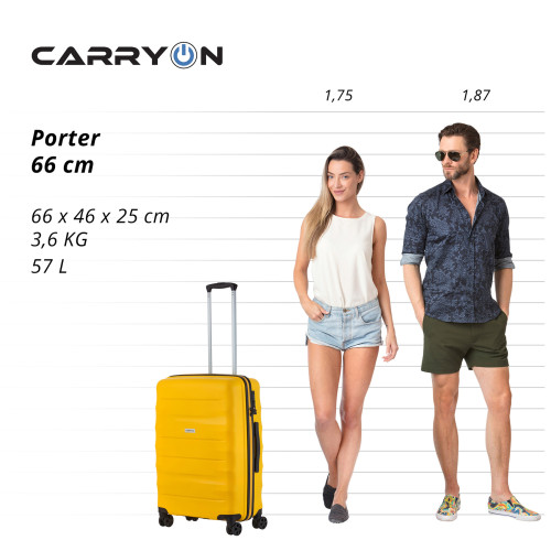 Чемодан CarryOn Porter (M) Yellow (502457)
