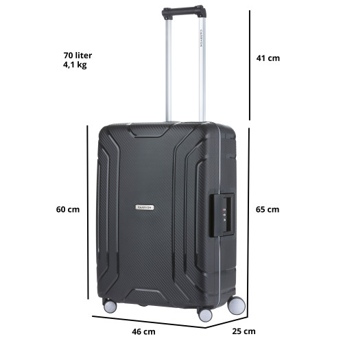 Чемодан CarryOn Steward (M) Black (502323)