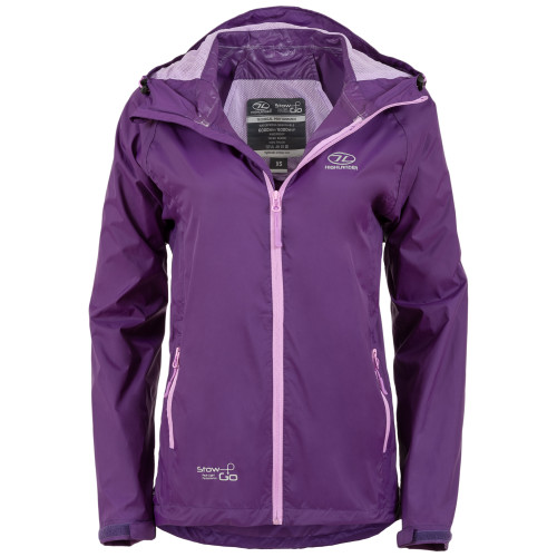 Ветровка женская Highlander Stow & Go Pack Away Rain Jacket 6000 mm Purple XL (Special Offer)