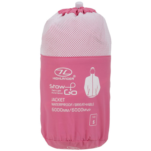 Ветровка женская Highlander Stow & Go Pack Away Rain Jacket 6000 mm Pink M (JAC077L-PK-M)