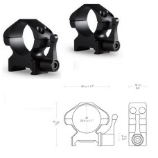 Кольца Hawke Precision Fast Release 1"/Weaver/Med (23011)