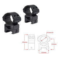 Кольца Hawke Matchmount 1"/Weaver/High (22114)