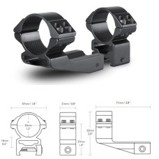 Кольца Hawke Reach Forward 30mm/Weaver/High extension 2" (22127)