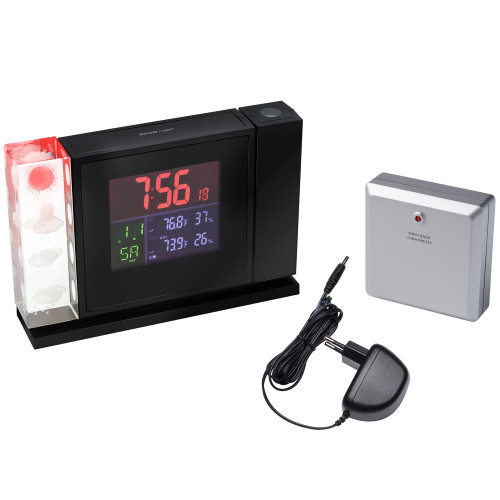 Метеостанция MyTime Crystal P Colour Projection Alarm Clock and Weather Stations Black (7060100)
