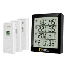 Термометр-гигрометр National Geographic 4 Measurement Results Black (9070200)