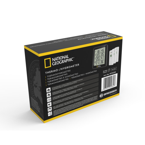 Термометр-гигрометр National Geographic 4 Measurement Results Black (9070200)