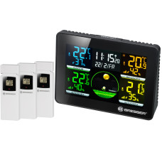 Метеостанция Bresser Quadro NLX Black с 3 датчиками (7000023)