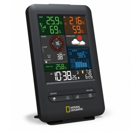 Метеостанция National Geographic Weather Center 5-in-1 256 colour Black