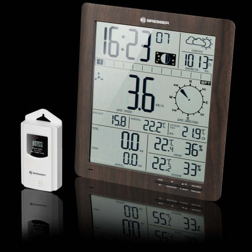Метеостанция Bresser ClimaTemp XXL Weather Center with Display in Wooden Design Brown (7002420)