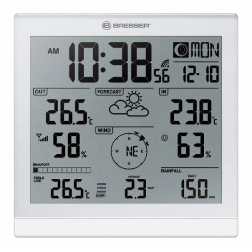Метеостанция Bresser Weather Center JC XXL 5-in-1 White