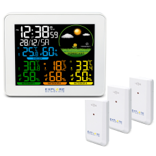 Метеостанция Explore Scientific Color 3 sensors (White) (WSH4005GYELC2)
