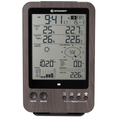 Метеостанция Bresser Weather Center 5-in-1 WTW Brown (7002512)