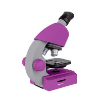 Микроскоп Bresser Junior 40x-640x Purple с набором для опытов и адаптером для смартфона(8851300GSF000)