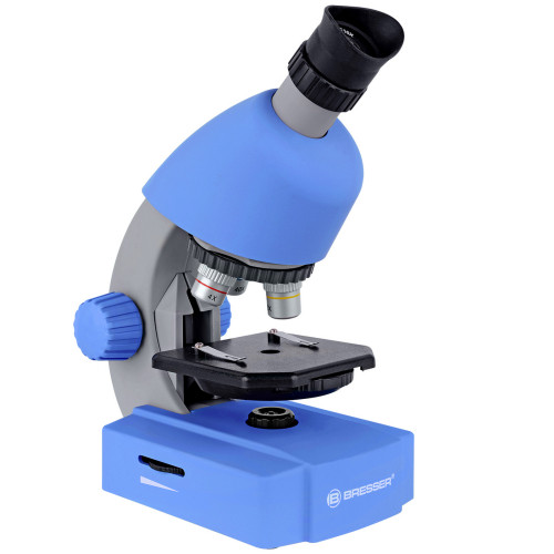 Микроскоп Bresser Junior 40x-640x Blue с набором для опытов и адаптером для смартфона (8851300WXH000)