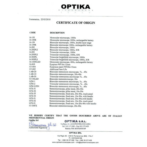Микроскоп Optika B-155 40x-1000x Mono