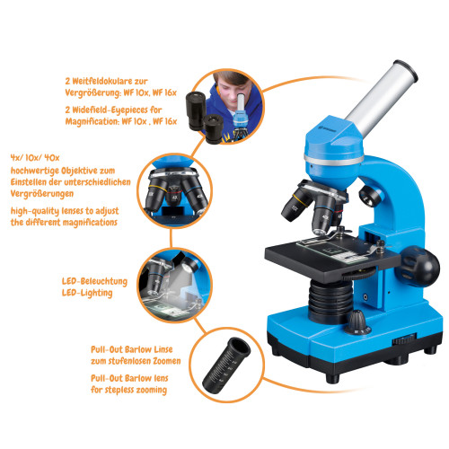 Микроскоп Bresser Biolux SEL 40x-1600x Red (смартфон-адаптер)