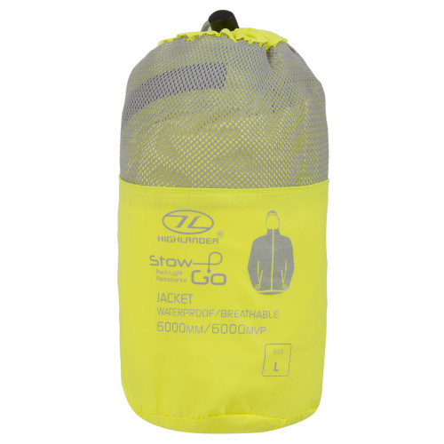 Ветровка мужская Highlander Stow & Go Pack Away Rain Jacket 6000 mm Yellow L (JAC077-YW-L)