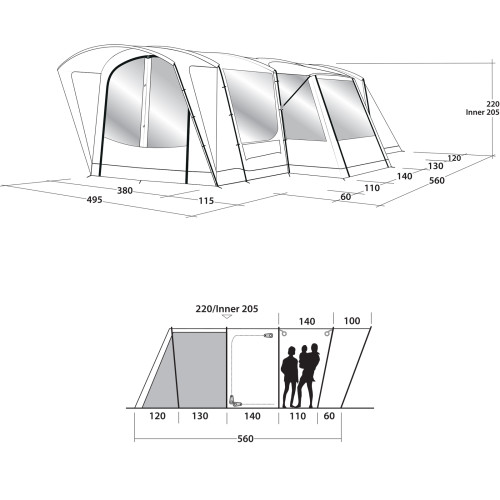 Палатка Outwell Montana 6PE Blue (111206)