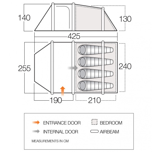 Палатка Vango Skye II Air 400 Herbal (TEQSKYEAIH09173)