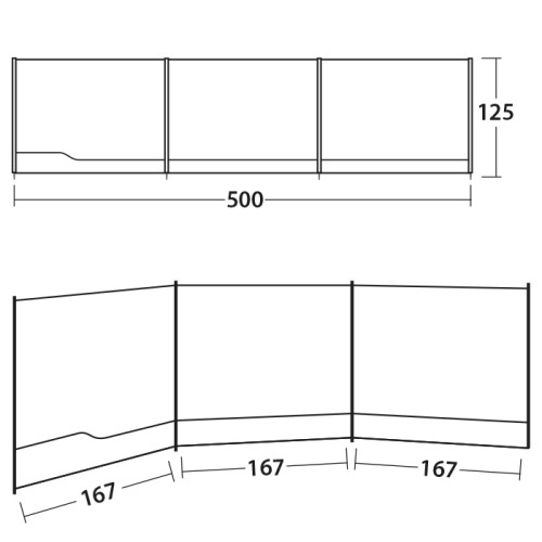 Тент пляжный Outwell Windscreen Grey (111161)