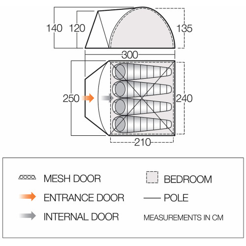 Палатка Vango Tay 400 Treetops (TERTAY T15173)