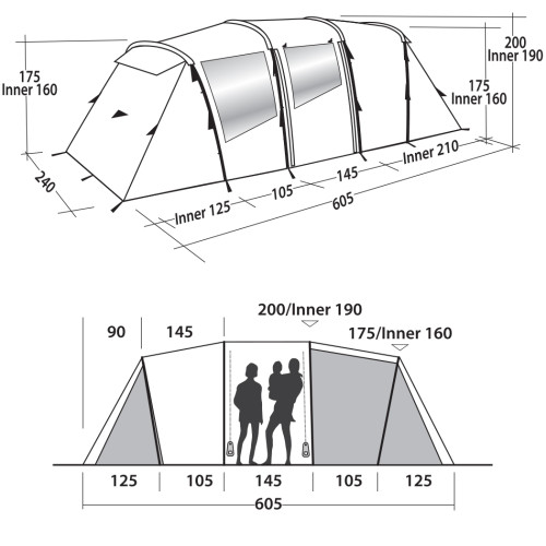 Палатка Easy Camp Huntsville Twin 600 Red (120343)