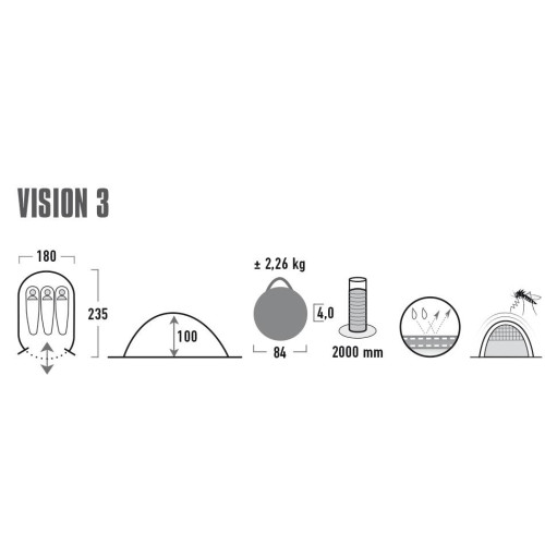 Палатка High Peak Vision 3 Black (10290)